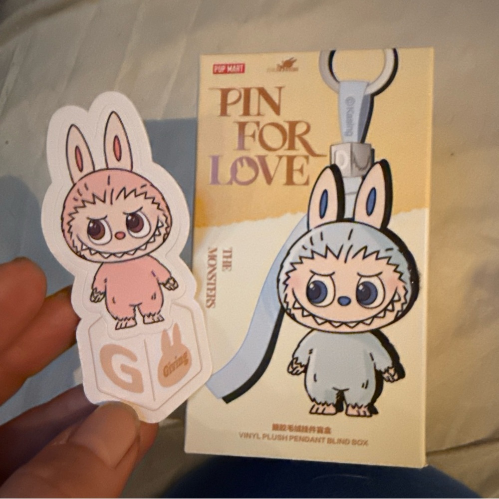 The Monsters Pin for Love Vinyl Plush Pendant. Brand New Collection. Authentic